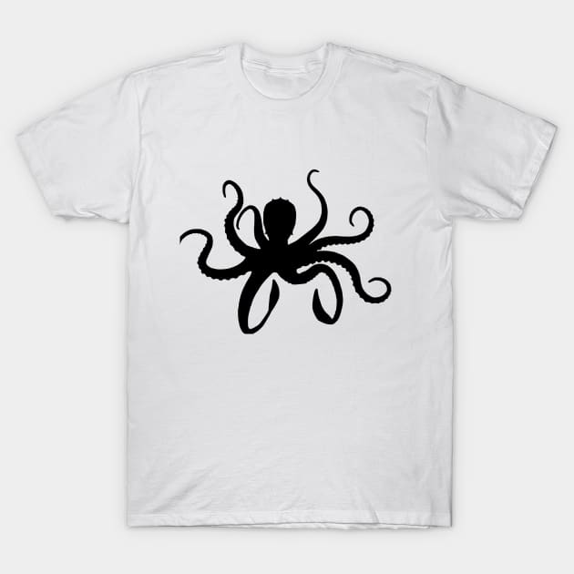 Minimalist Octopus Design T-Shirt by hldesign